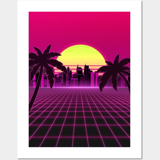 Retro Horizon Wall Art by Kiboune